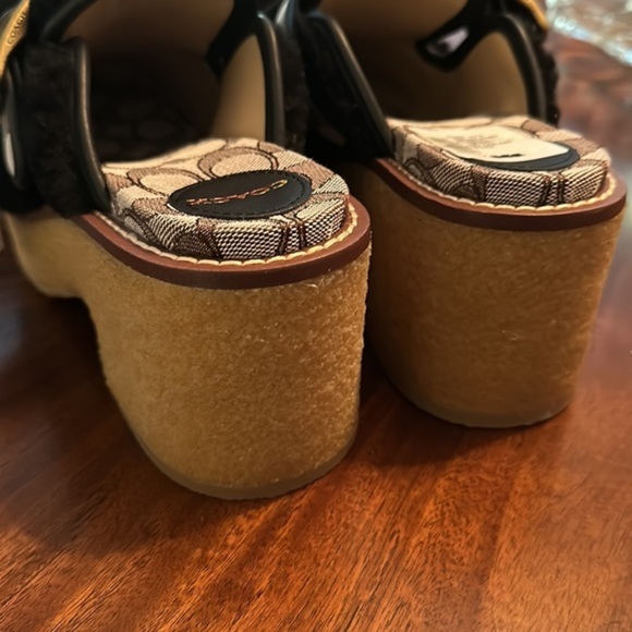 NEW‼️COACH Dylan Shearling Platform Clogs - Picture 10 of 12